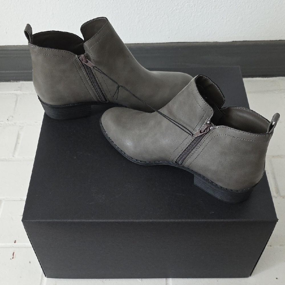American Rag Gray Side-Zip Ankle Booties - Picture 3 of 5